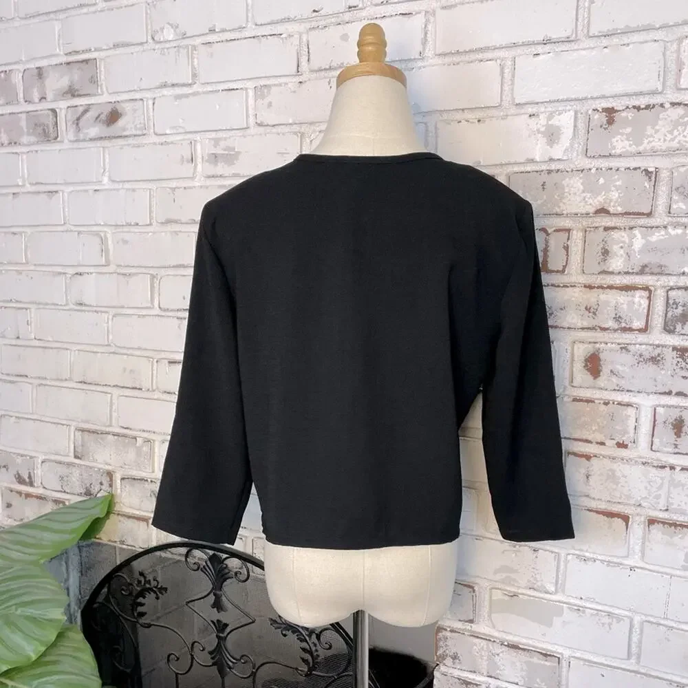 Vintage 90s California Concepts Shell Button Floral Embroidered Blazer Jacket